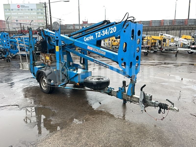 Genie TZ34 (12m) - Right Front - Trailer-Mounted Boom Lift Usada