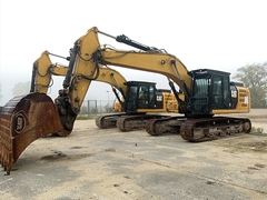 Caterpillar 330 FLN con acoplador rápido Oilquick OQ-80 y cubo - - Excavadora de cadenas Usada