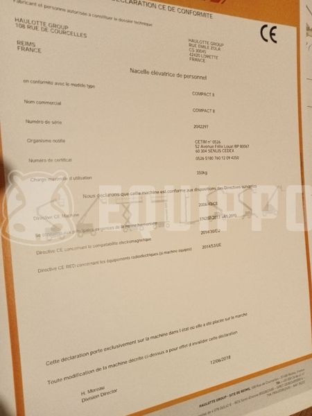 2018 Haulotte COMPACT 8-46512559