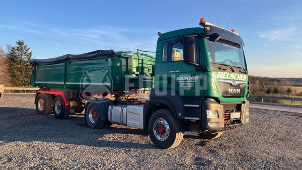 Picture of the MAN TGS 18.500 4x2H BLS z 2023 Kempf SKD 32/2 3-way tipper semi-trailer