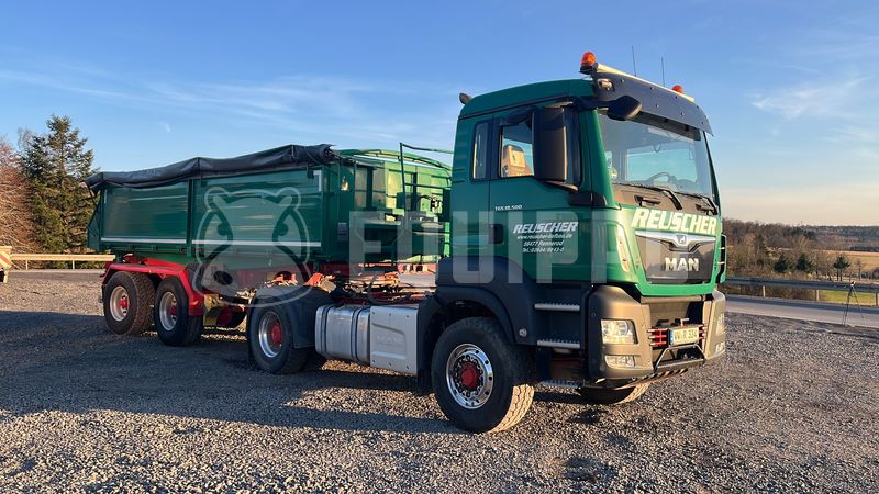 MAN TGS 18.500 4x4H BLS met 2023 Kempf SKD 32/2 3-weg kipper oplegger - - Gebruikte Kipper