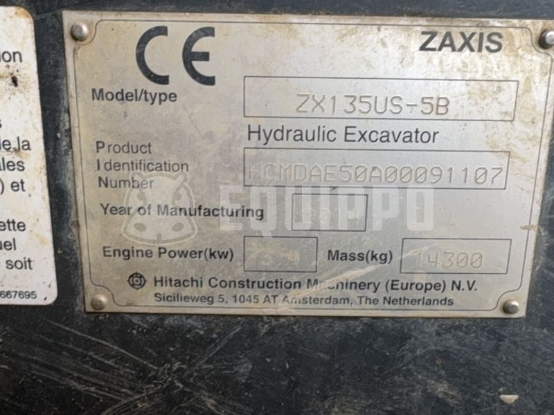 2014 Hitachi ZX135US-5B-48566644