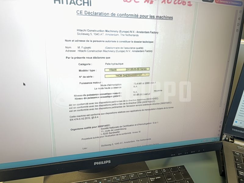 2014 Hitachi ZX135US-5B-48265586